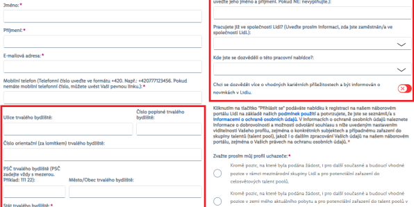 Profil uchazece 2024 - 2
