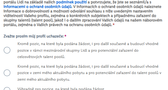 Profil uchazece 2024 - 2